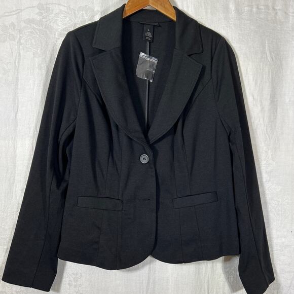 Lane Bryant Blazer 16 Black NEW Classic Career Soft - Picture 1 of 7